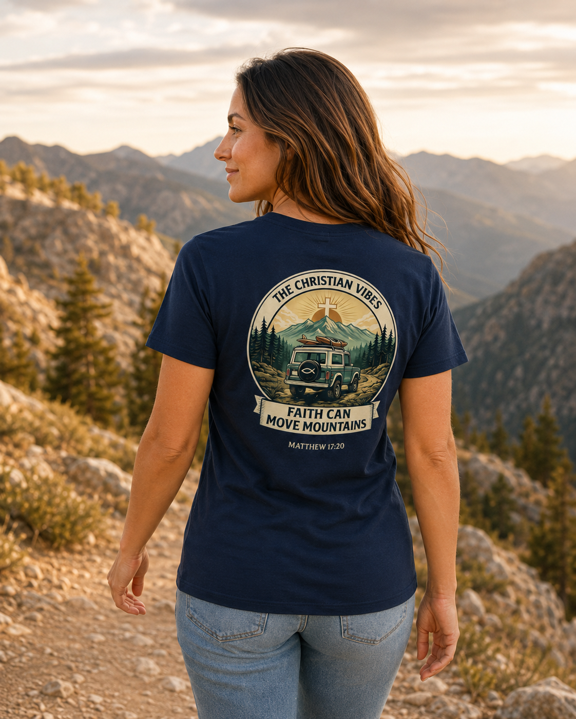 Faith Can Move Mountains Women Tee
