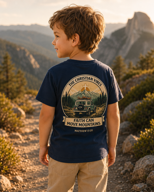 Faith Can Move Mountains Kids Tee